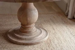 Laya Round Carved Mango Wood Table - Large