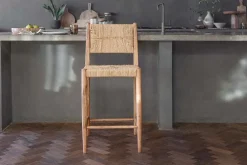 Lohanda Acacia & Munja Grass Counter Chair - Natural