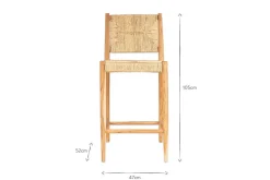 Lohanda Acacia & Munja Grass Counter Chair - Natural