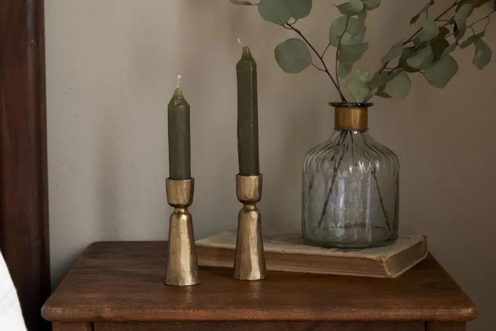 Lokoja Candle Holder - Antique Brass (Set of 2)
