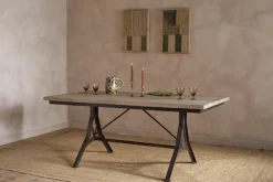 Lopa Iron & Reclaimed Wood Dining Table - Natural