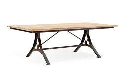 Lopa Iron & Reclaimed Wood Dining Table - Natural