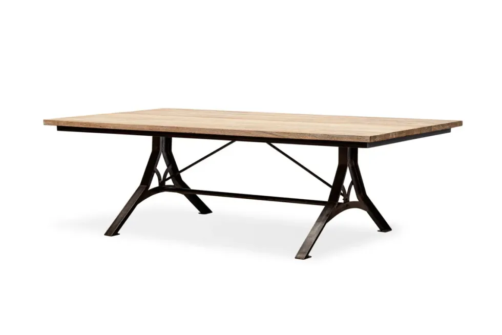 Lopa Iron & Reclaimed Wood Dining Table - Natural