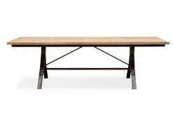 Lopa Iron & Reclaimed Wood Dining Table - Natural
