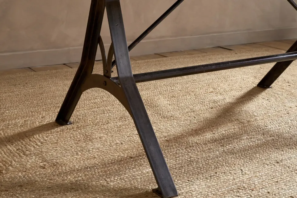 Lopa Iron & Reclaimed Wood Dining Table - Natural