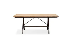 Lopa Iron & Reclaimed Wood Dining Table - Natural