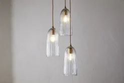 Lumina Fluted Recycled Glass Cluster Light - Clear
