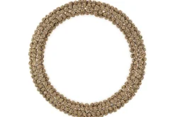 Madhi Wire Ball Wreath - Brass