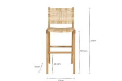 Madrisana Acacia & Rattan Bar Stool