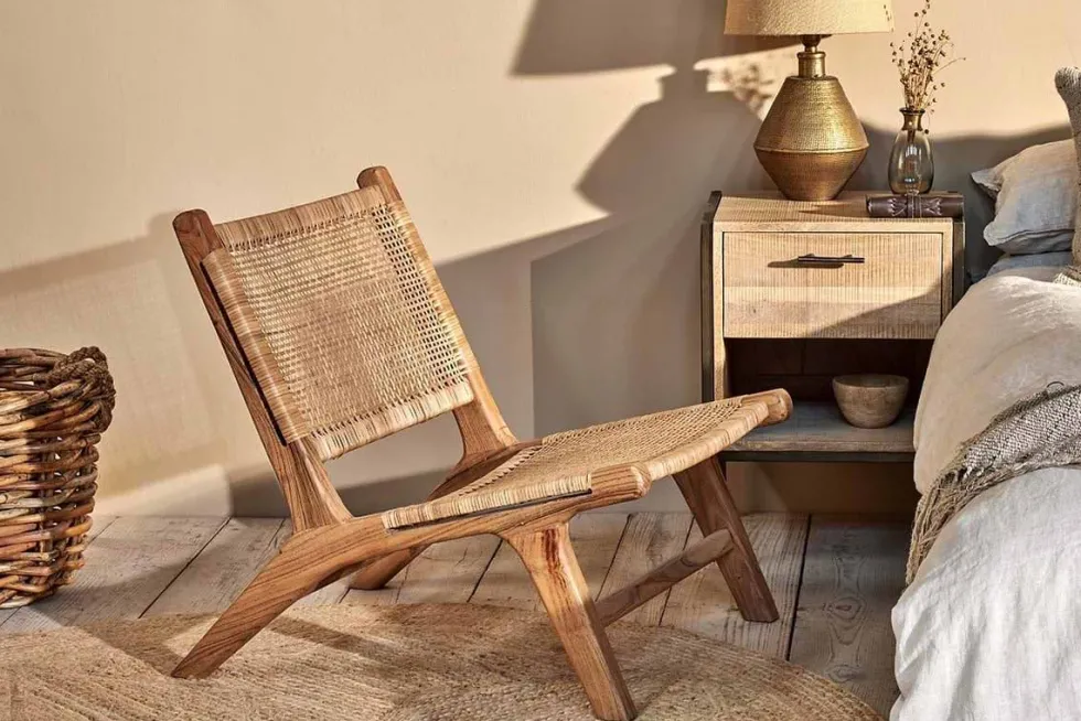 Madrisana Acacia & Rattan Woven Chair