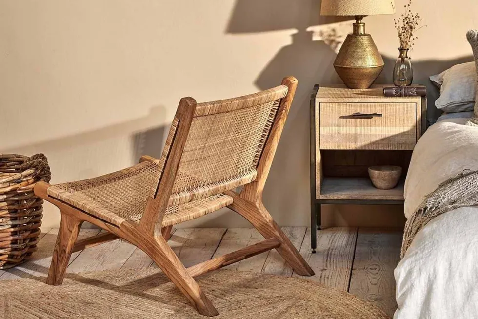 Madrisana Acacia & Rattan Woven Chair