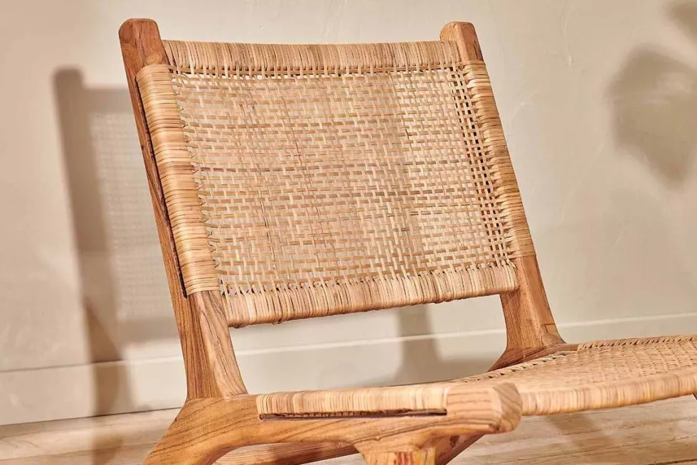 Madrisana Acacia & Rattan Woven Chair