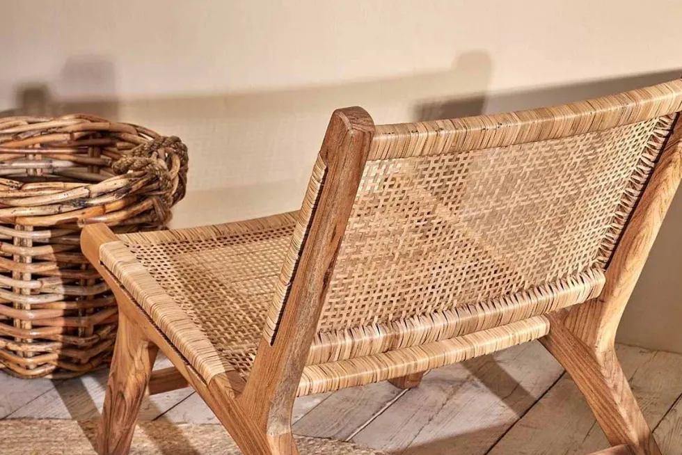 Madrisana Acacia & Rattan Woven Chair