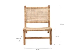 Madrisana Acacia & Rattan Woven Chair