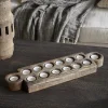 Makala Reclaimed Wood Tealight Holder - Natural