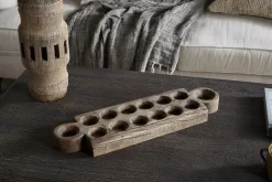 Makala Reclaimed Wood Tealight Holder - Natural