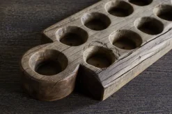 Makala Reclaimed Wood Tealight Holder - Natural