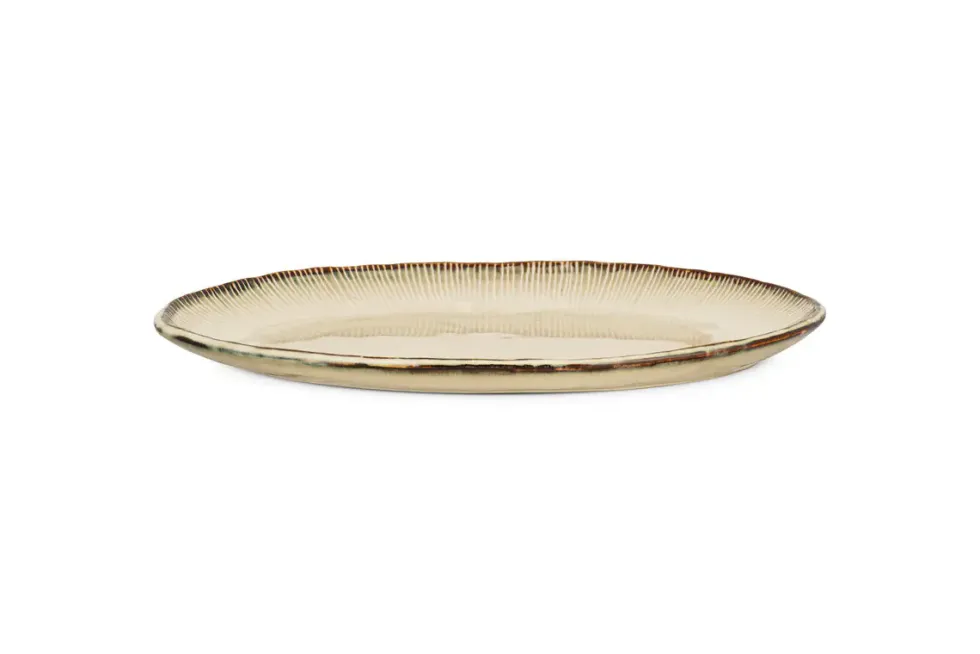 Malia Large Oval Platter - Cream