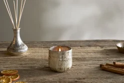 Mandarin & Clove 1 Wick Scented Candle - Antique Gold - 1 Wick