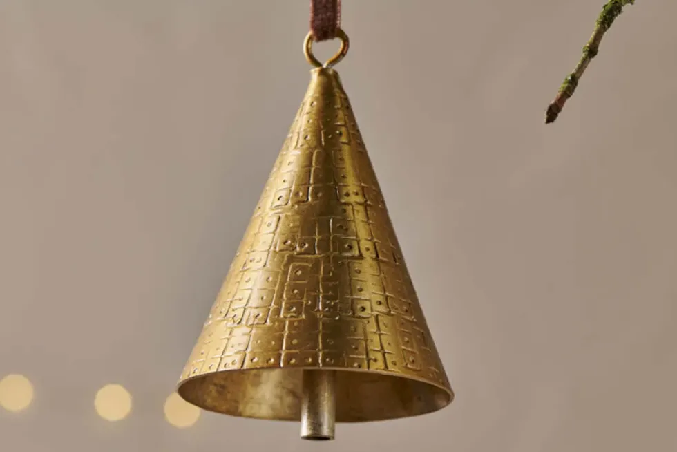 Manya Metal Bell Baubles - Brass - (Set of 3)