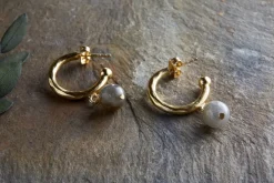 Marai Labradorite Earrings - Labradorite & Gold