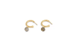 Marai Labradorite Earrings - Labradorite & Gold