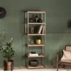 Marjori Mango Wood And Iron Standing Shelves - Narrow
