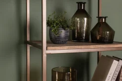 Marjori Mango Wood And Iron Standing Shelves - Narrow