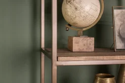 Marjori Mango Wood And Iron Standing Shelves - Wide