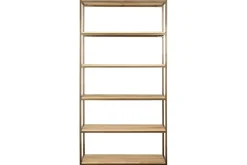 Marjori Mango Wood And Iron Standing Shelves - Wide