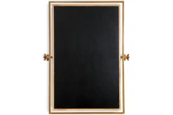 Mar Swivel Wall Mirror - Antique Brass & Natural