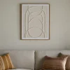 Mauri Frayed Wall Art - Neutral