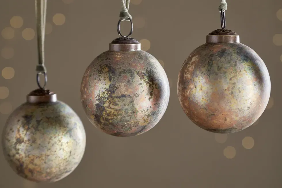 Mavu Baubles - Rustic Bronze & Green - (Set of 4)