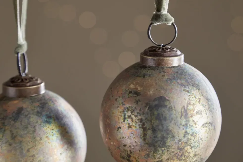 Mavu Baubles - Rustic Bronze & Green - (Set of 4)