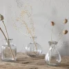 Mayumi Recycled Glass Bud Vases - Clear (Set of 3)