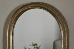 Mbwa Oval Mirror - Antique Brass