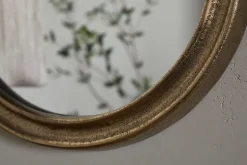Mbwa Oval Mirror - Antique Brass