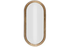 Mbwa Oval Mirror - Antique Brass
