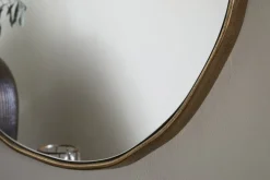 Mchanga Organic Shape Mirror - Antique Brass