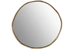 Mchanga Organic Shape Mirror - Antique Brass
