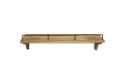 Meera Mango Wood & Iron Gallery Shelf - Natural