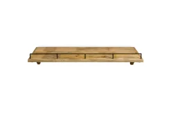 Meera Mango Wood & Iron Gallery Shelf - Natural