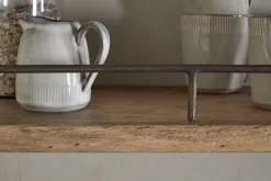 Meera Mango Wood & Iron Gallery Shelf - Natural