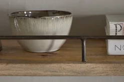 Meera Mango Wood & Iron Gallery Shelf - Natural