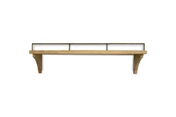 Meera Mango Wood & Iron Gallery Shelf - Natural