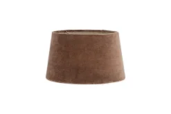 Mendai Velvet & Linen Lampshade - Mocha