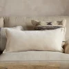 Menmai Statement Velvet Lumbar Cushion Cover - Cream