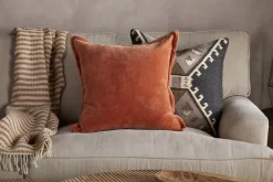 Menmai Velvet Cushion Cover - Cinnamon