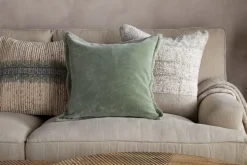 Menmai Velvet Cushion Cover - Eucalyptus