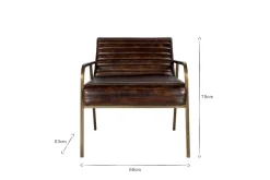 Mirai Ribbed Leather Armchair